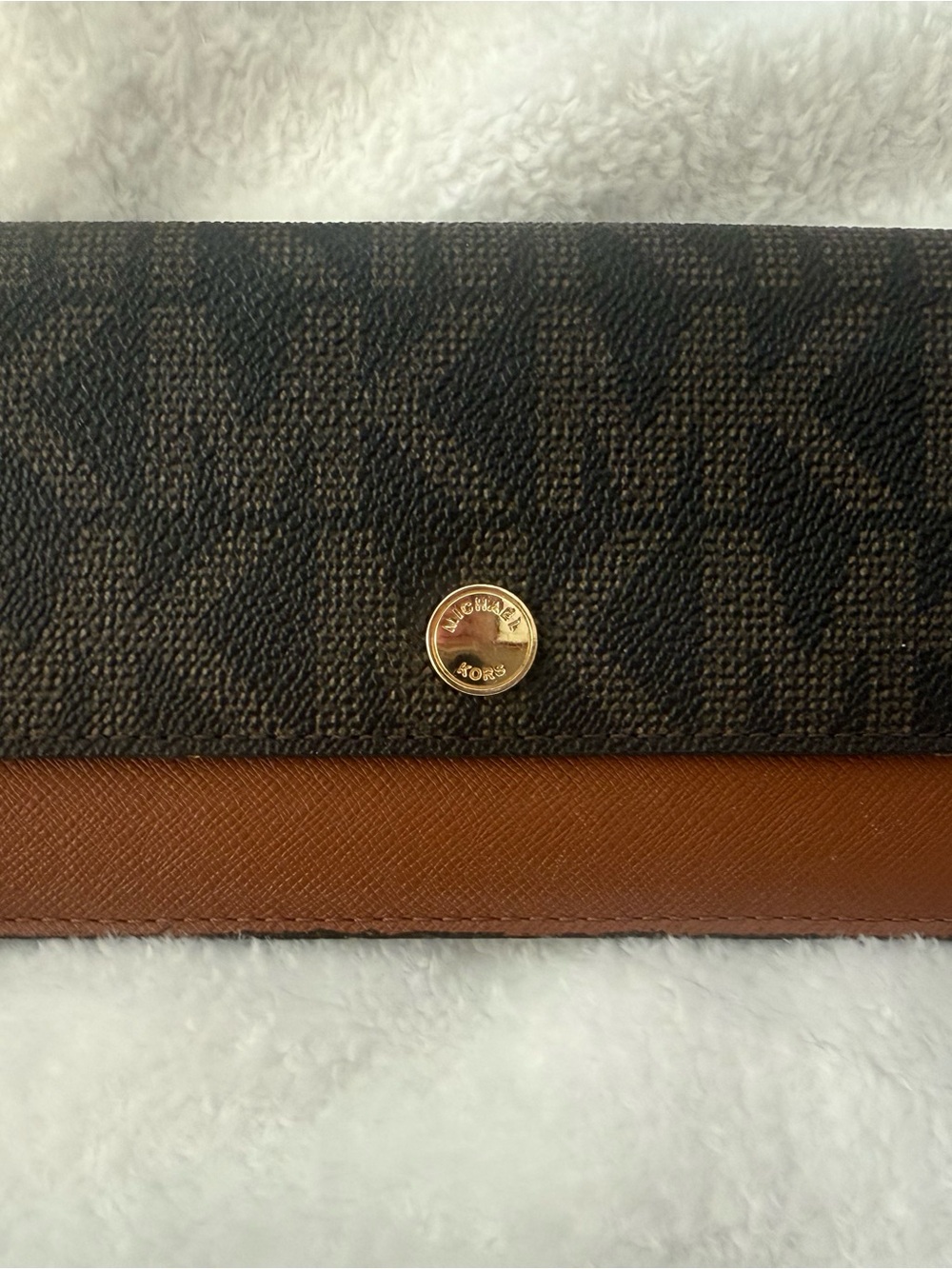 Michael Kors Two-Tone Black and Brown Continental Wallet